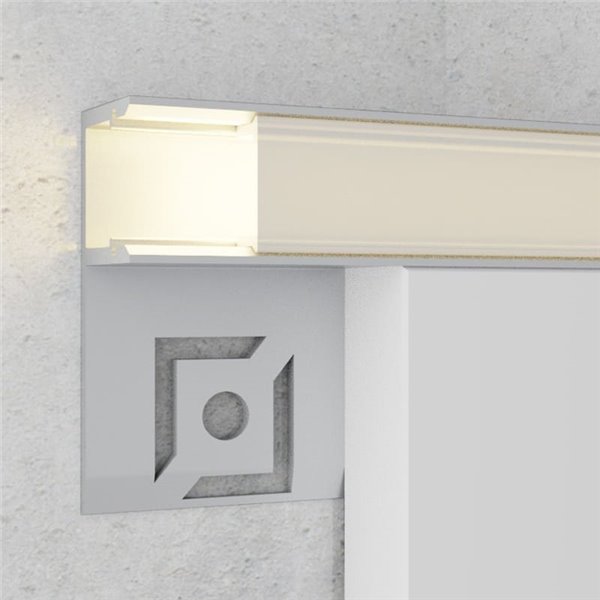 Perfil arquitectónico de aluminio OPE para contornos de iluminación indirecta LED 2 metros, LM3855