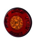 Feu arrière rond à LED LUCY LZD 2422 12/24 V avec câble, 3 fonctions, IP68, ECE E9