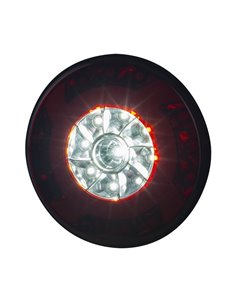 Lanterna traseira redonda LED LUCY LZD 2424 12/24V com cabo, 3 funções, IP68 ECE E9 2