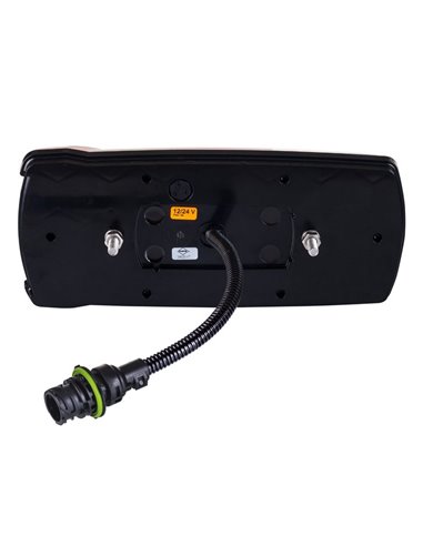 Feu arrière néon CARMEN LZD 2302 / 2303 avec connecteur, 7 fonctions, 12/24 V, IP68, S1/R1, ECE E9