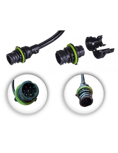 Feu arrière néon CARMEN LZD 2302 / 2303 avec connecteur, 7 fonctions, 12/24 V, IP68, S1/R1, ECE E9