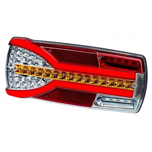 Piloto trasero LZD 2302 / 2303 CARMEN Neon con conector, 7 funciones, 12/24V IP68 S1/R1 ECE E9