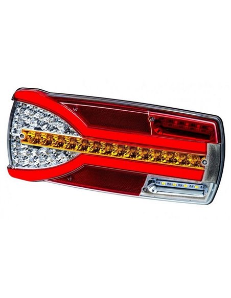 Piloto trasero LZD 2304 / 2305 Neon CARMEN 6 funciones 12/24V, con conector, IP68 S1/R1 ECE E9