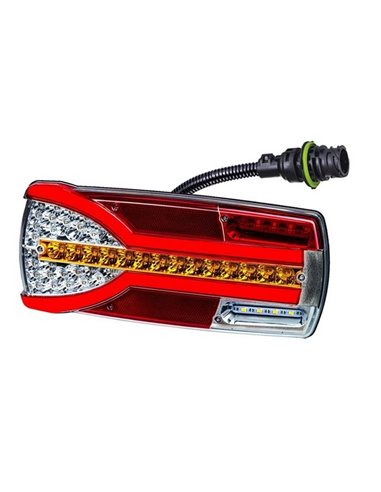 Piloto trasero LZD 2304 / 2305 Neon CARMEN 6 funciones 12/24V, con conector, IP68 S1/R1 ECE E9