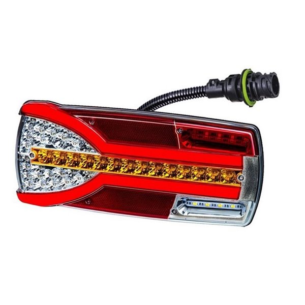 Piloto trasero LZD 2304 / 2305 Neon CARMEN 6 funciones 12/24V, con conector, IP68 S1/R1 ECE E9