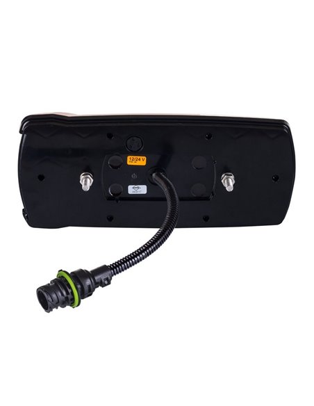 Lanterna traseira Neon CARMEN LZD 2304 / 2305 de 6 funções, 12/24V, com conector, IP68 S1/R1 ECE E9