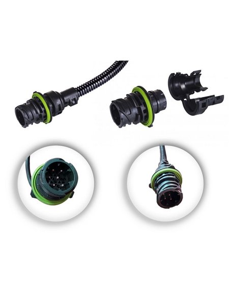 Piloto trasero LZD 2304 / 2305 Neon CARMEN 6 funciones 12/24V, con conector, IP68 S1/R1 ECE E9