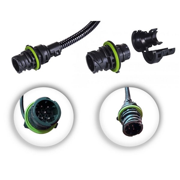 Lanterna traseira Neon CARMEN LZD 2304 / 2305 de 6 funções, 12/24V, com conector, IP68 S1/R1 ECE E9