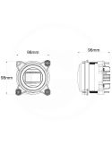 Faro LED de carretera con luz de posición 12/24V – 2 Funciones para Massey Ferguson