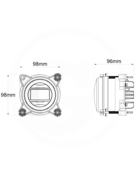 Farol alto de LED com luz de posição 12/24V – 2 funções para Massey Ferguson