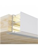 Perfil para muebles para doble tira arriba y abajo OLOF 2 metros, doble difusor, 28x20mm, LM3847