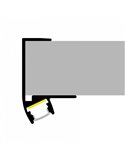 Perfil de aluminio para muebles KEO 2 metros, con grapas y difusor, 11,5x30,5mm, LM3845