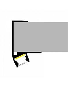 Perfil de aluminio para muebles KEO 2 metros, con grapas y difusor, 11,5x30,5mm, LM3845 2