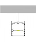 Perfil de aluminio colgante WEF para tiras LED 2 metros, con difusor, con tapas, 75x75mm, LM3841