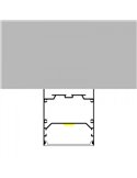 Perfil de aluminio colgante WEF para tiras LED 2 metros, con difusor, con tapas, 75x75mm, LM3841