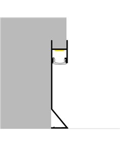Perfil para rodapié de aluminio SKA para tiras LED 2 metros, con difusor, 12,9x50mm, LM3823 2