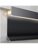 Perfil para rodapié de aluminio SKA para tiras LED 2 metros, con difusor, 12,9x50mm, LM3823
