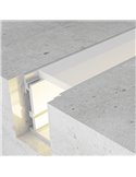 Perfil de suelo aluminio UFEG para tiras LED 2 metros completo con tapas y difusor, 21,3x25,8mm, LM3813