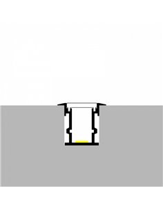 Perfil de piso em alumínio TIH para fitas de LED, 2 metros, com tampas de extremidade e difusor, 30x26mm, LM3811 2