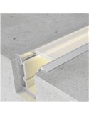 Perfil de aluminio para suelo TIH para tiras LED 2 metros con tapas y difusor, 30x26mm, LM3811