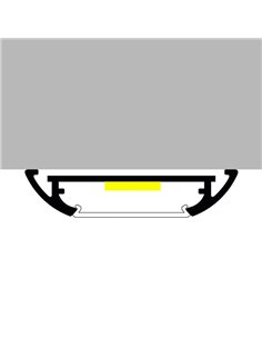 Perfil de superfície completo (clips, tampas de extremidade e difusor) MIND para fitas de LED de 2 metros, 39x8,6mm, LM3807 2