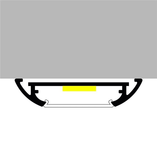 Perfil de superficie completo (grapas, tapas y difusor) MIND para tiras LED 2 metros, 39x8,6mm, LM3807