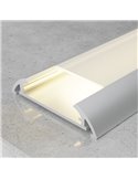 Perfil de superficie completo (grapas, tapas y difusor) MIND para tiras LED 2 metros, 39x8,6mm, LM3807