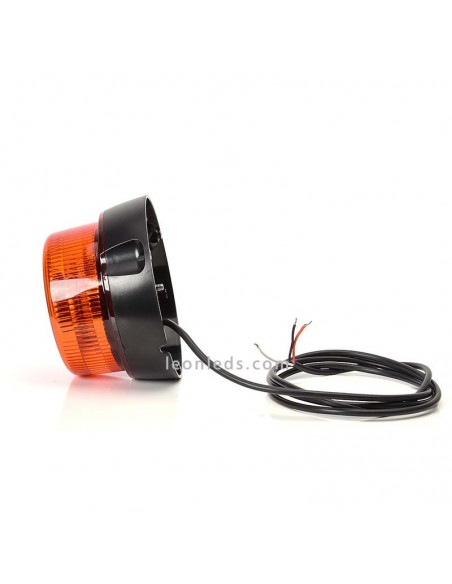 Vis LED rotatives | Gyrophare Ambre LED Plat | Gyrophare LED ambre avec câble | Éclairage LeonLeds