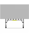Perfil de aluminio colgante ALL para tiras LED 2 metros, con tapas y difusor plano, 70x40mm, LM3793