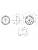 Dimensiones Rotativo LED Ambar Was 852.4 | Medidas Rotativo LED Naranja | LeonLeds Iluminación