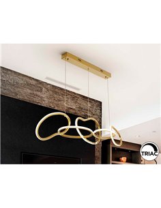 Lámpara de techo NEXO 5 luces LED 75W 7100 lm 3000K dimable IP20 Oro 2
