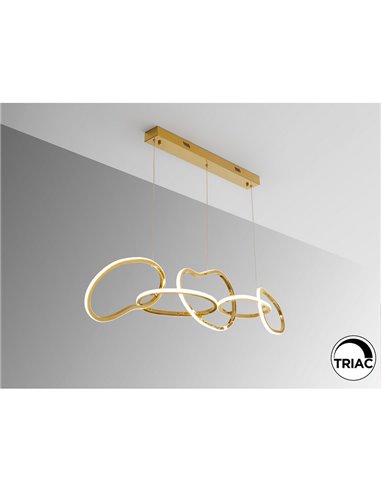 Lámpara de techo NEXO 5 luces LED 75W 7100 lm 3000K dimable IP20 Oro