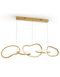 Lámpara de techo NEXO 5 luces LED 75W 7100 lm 3000K dimable IP20 Oro