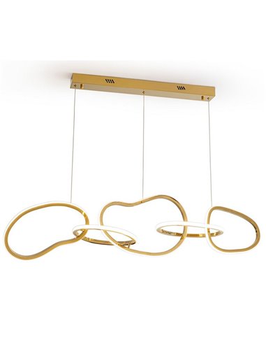 Plafonnier LED NEXO 5, 75 W, 7100 lm, 3000 K, dimmable, IP20, couleur or