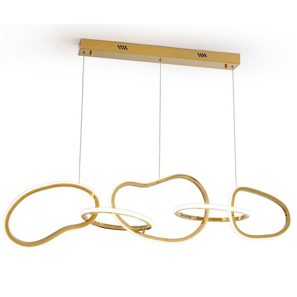 Lámpara de techo NEXO 5 luces LED 75W 7100 lm 3000K dimable IP20 Oro