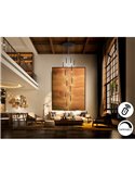 Lámpara de techo VARAS 25 luces LED 125W 11250 lm 3000K dimable + mando IP20 Oro/Negro