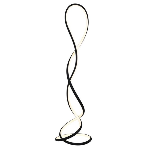 Lampadaire LED EVANIA 64 W 4000 lm 3000 K, variateur au pied, IP20, noir