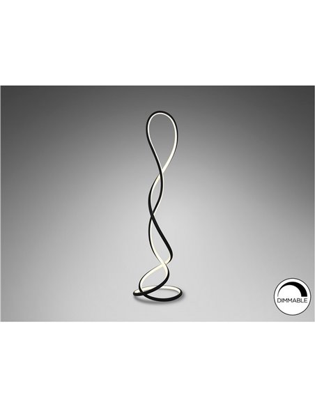 Lámpara de pie EVANIA LED 64W 4000 lm 3000K dimable regulador de pie IP20 Negro