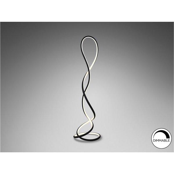 Lampadaire LED EVANIA 64 W 4000 lm 3000 K, variateur au pied, IP20, noir