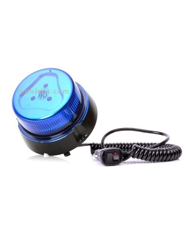 Rotativo LED Magnético Azul | Rotativo LED Azul con base Magnética | Rotativo LED Azul conexión mechero | LeonLeds