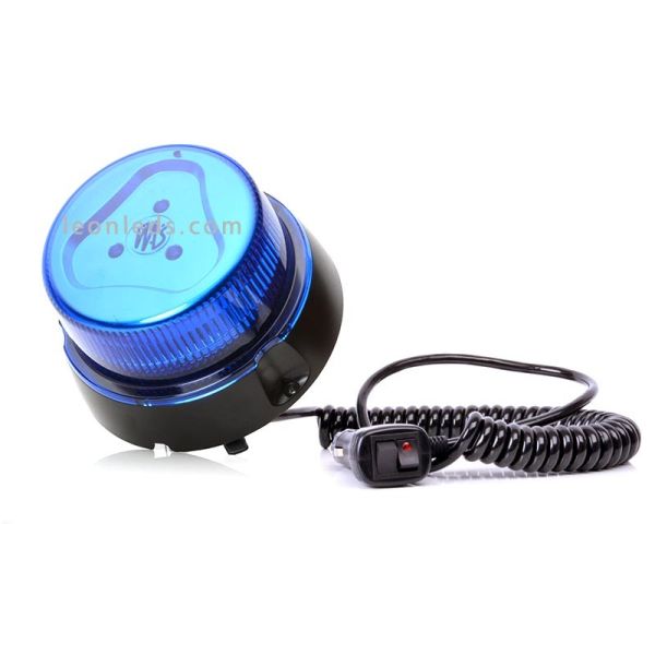 Rotativo LED Magnético Azul | Rotativo LED Azul con base Magnética | Rotativo LED Azul conexión mechero | LeonLeds