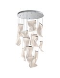 Lámpara de techo VELOS 13 luces, tulipas metacrilato, LED 63W 3780 lm 3000K dimable Cromo