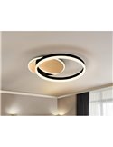 Plafón de techo redondo ORIEL Ø46cm LED 38W 1400 lm 3000K Oro/Negro