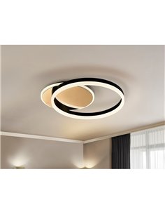 Luminária de teto redonda ORIEL Ø46cm LED 38W 1400 lm 3000K Dourada/Preta 2