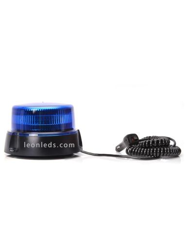 Rotativo LED Magnético Azul | Rotativo LED Azul con base Magnética | Rotativo LED Azul conexión mechero | LeonLeds