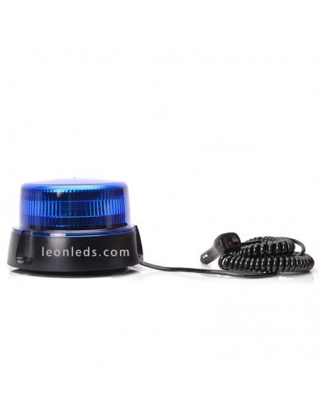 Rotativo LED Magnético Azul | Rotativo LED Azul con base Magnética | Rotativo LED Azul conexión mechero | LeonLeds