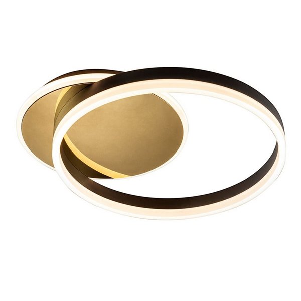 Plafón de techo redondo ORIEL Ø46cm LED 38W 1400 lm 3000K Oro/Negro