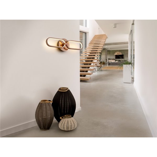 Aplique de pared COLETTE, moderno y decorativo, LED 13W 1170 lm 3000K Oro rosado