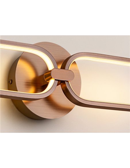 Luminária de parede COLETTE, moderna e decorativa, LED 13W 1170 lm 3000K ouro rosa
