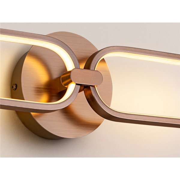 Aplique de pared COLETTE, moderno y decorativo, LED 13W 1170 lm 3000K Oro rosado